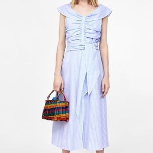 ⭐️Zara Striped Off the Shoulder Dress | Large
